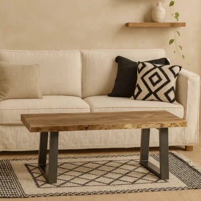 The Range Wellington Live Edge Acacia Coffee Table - Brown