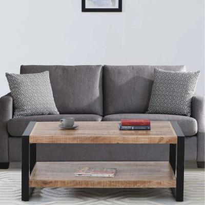 The Range Summit Rectangular Coffee Table with Shelf - Natural