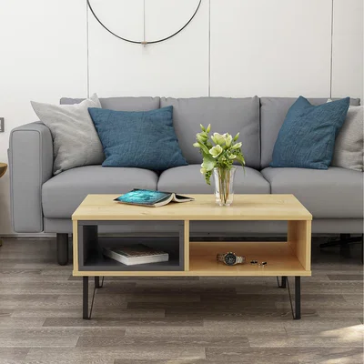 The Range Mendoz Modern Coffee Table Multipurpose - Anthracite Grey