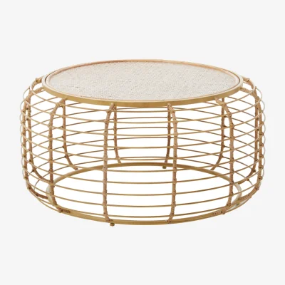 The Range Trento Round Rattan Coffee Table - Natural