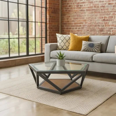 The Range Cibo Hexagon Coffee Table - Black