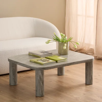 The Range Solano Rectangular Coffee Table in grey 100 x 75 cm - Grey
