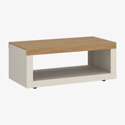 The Range Naxxar Coffee Table in Cashmere and Stone Oak - Cashmere & Stone Oak