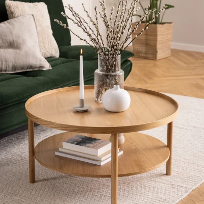 The Range Banbury Round Coffee Table in Oak 80x42cm - Oak