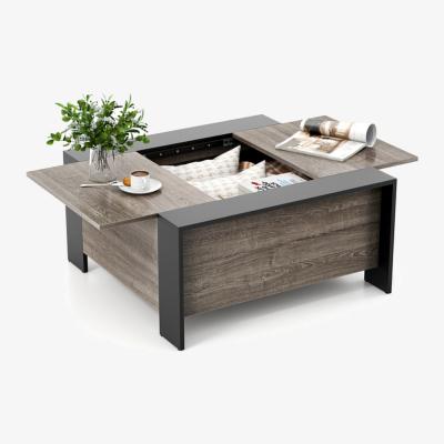 The Range 92CM Coffee Table with Sliding Top  - Grey