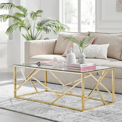 The Range Amalfi GOLD Chrome COFFEE Table - Gold