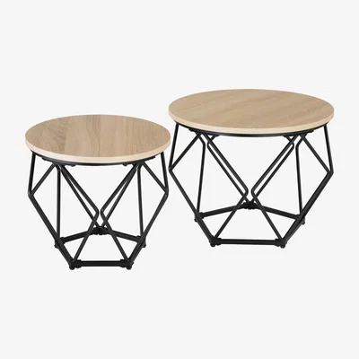 The Range 2 Coffee Tables Benham - Industrial Wood Light, Oak Sonoma