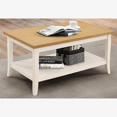 The Range Eden Cream Oak Rectangular Coffee Table - Oak / White