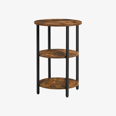 The Range 3 Tier Small Round Coffee Table - Brown