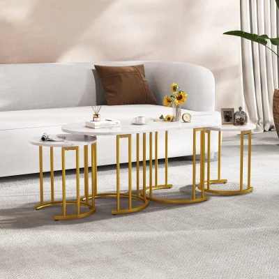 The Range Nesting Coffee Table Set - Gold