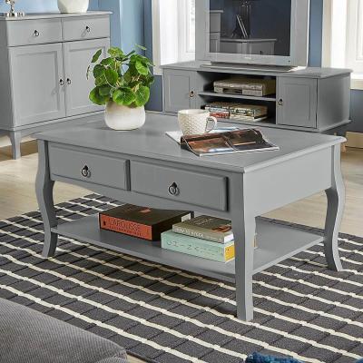 The Range Paris 2 Drawer Coffee Table Storage Unit - Grey