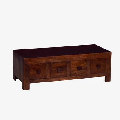 The Range Toko Dark Mango Wood 8 Drawer Coffee Table - Dark Wood Tone