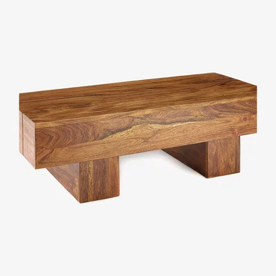 The Range Wooden Low Retro Small Coffee Table - Brown
