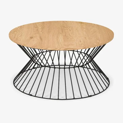The Range Jersey Wire Coffee Table - Euro Oak