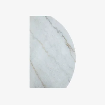 The Range Jodie Set Of Two White Marble And Gold Frame Coffee Tables - Gold