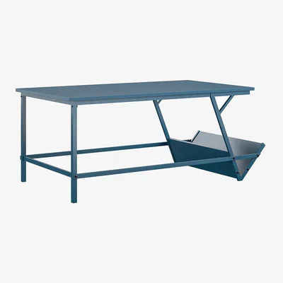 The Range Novogratz Regal coffee table in walnut - Blue