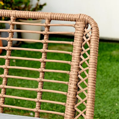 The Range Lisbon Outdoor 4 Seat Rattan Wicker Sofa Chairs Coffee Table Garden Set  - Brown