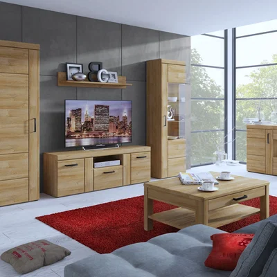 The Range Cortina 1 Drawer Coffee Table in Grandson Oak - Grandson Oak
