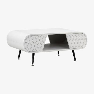 The Range Lattice Coffee Table with Open Storage - Grey
