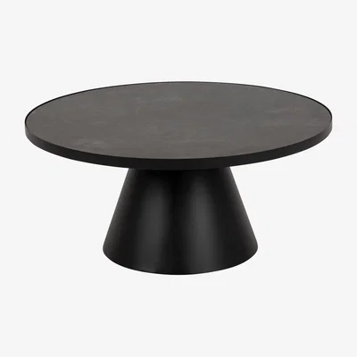 The Range Soli Low Ceramic Coffee Table - Black