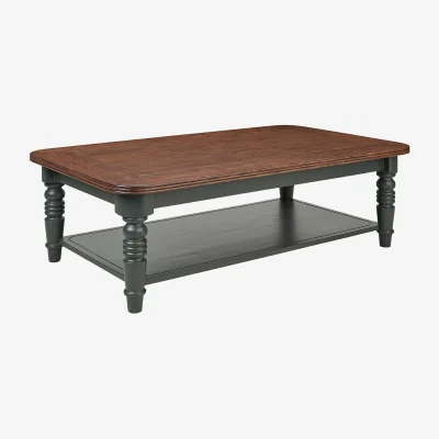 The Range Queensbury Wooden Coffee Table - Bottle Green