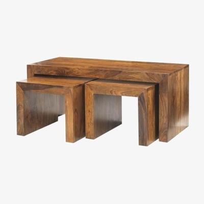 The Range Cube John Long Coffee Table Set - Brown
