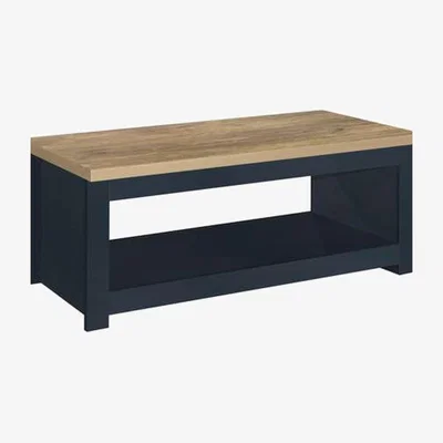 The Range Highgate Coffee Table - Navy and Oak