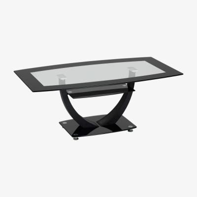 The Range Hanley Coffee Table - Clear glass with black