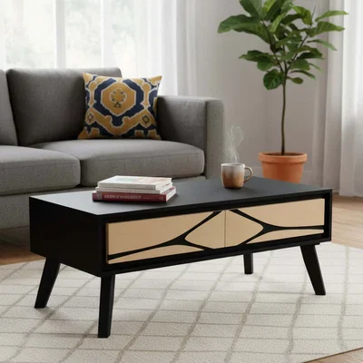 The Range Dusk Mango Wood Coffee table with storage - Tan