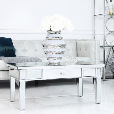 The Range Mirrored Coffee Table - Silver