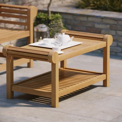 The Range Lutyens Coffee Table - H 45cm x L 130cm - Natural Teak