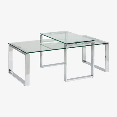 The Range Katrine Coffee Table Set with Glass Top - Glass