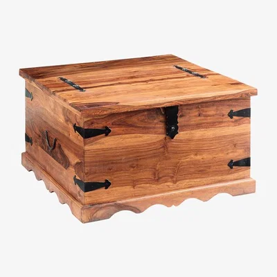 The Range Jali Sheesham Wood Coffee Table Trunk  - Medium Wood