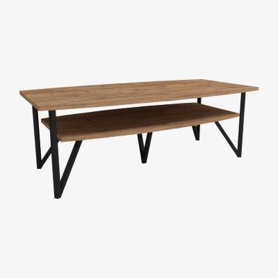 The Range Orion 120 Coffee Table with Storage Shelf - Atlantic Pine