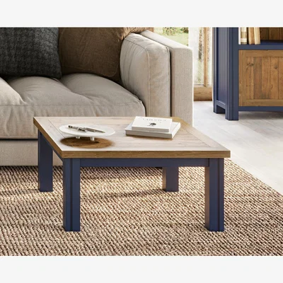 The Range Splash of Blue - Low Square Coffee Table - Blue