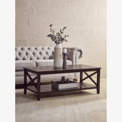 The Range Heritage Black Wood Coffee Table - Black