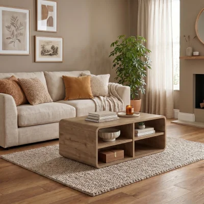 The Range Decortie Rovel Open Shelf Coffee Table - Natural Oak