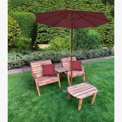 The Range Charles Taylor Grand Twin Companion Seats Straight, Coffee Table  Accessories - Burgundy