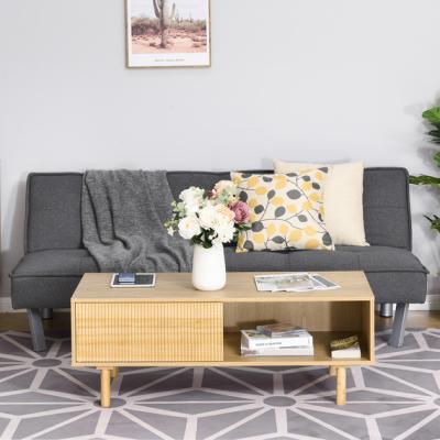 The Range Modern Coffee Table With Storage Shelf - Nature Wood