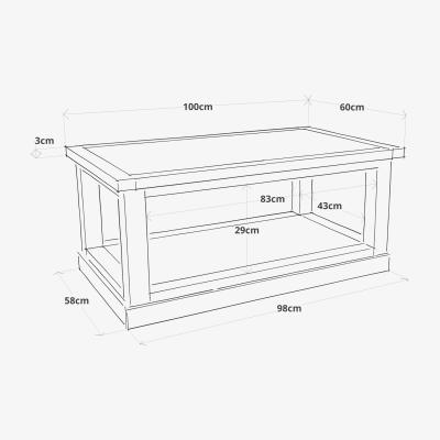 The Range Bomporto Coffee Table - Grey