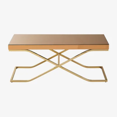 The Range Kensington Townhouse Light Brown Coffee Table - Gold
