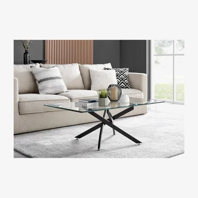 The Range Leonardo Black Leg Coffee Table - Black