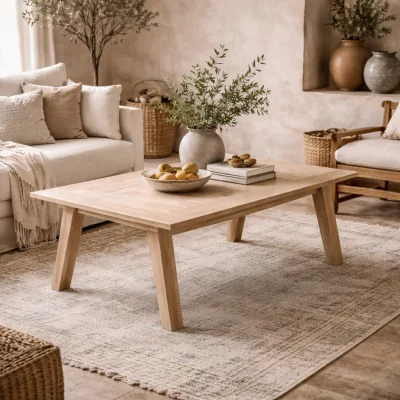 The Range Kotka Rectangular Coffee Table 1300 x Matt Finish - White Oak