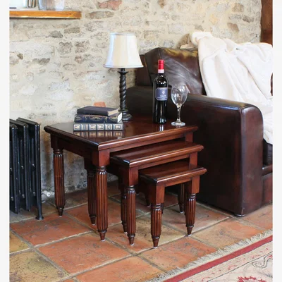 The Range La Roque Nest of Coffee Tables - Rich Mahogany
