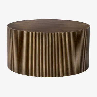 Rockett St George Antique Brass Round Coffee Table