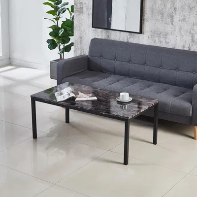 The Range MDF Laminated Marble Effect Coffee Table - Grey