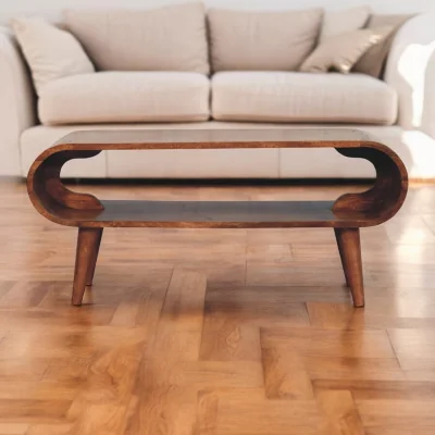 The Range Solid Wood Amaya Nordic Style Honey Caramel Coffee Table - Brown
