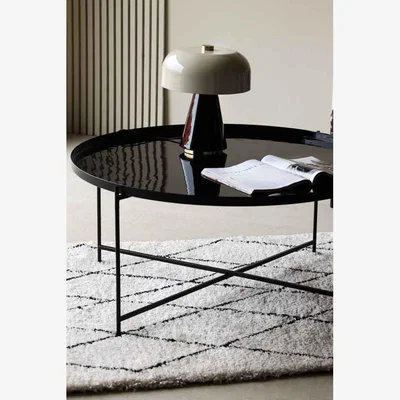 Rockett St George Black Gloss Tray Coffee Table
