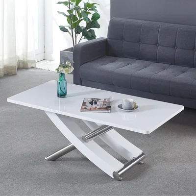 The Range Carlo Top MDF High Gloss Coffee Table - White