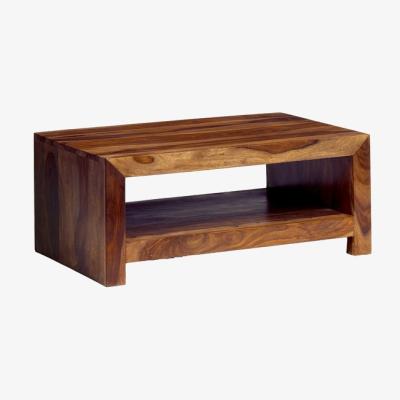 The Range Cube Indian Wood Contemporary Coffee Table Medium - Wood